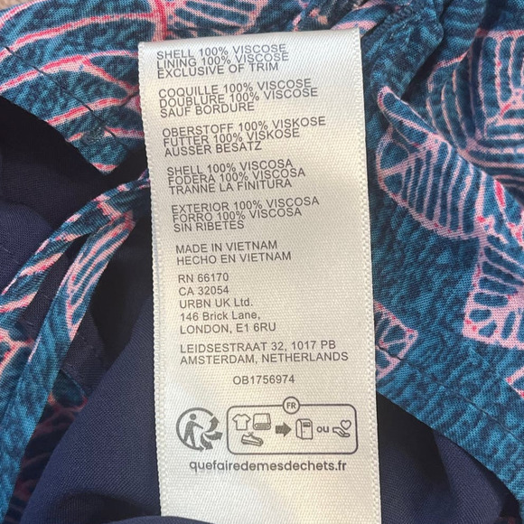 Free People Morning Sun 2-Piece Set Small Teal and Pink Flowers NEW - Picture 9 of 15